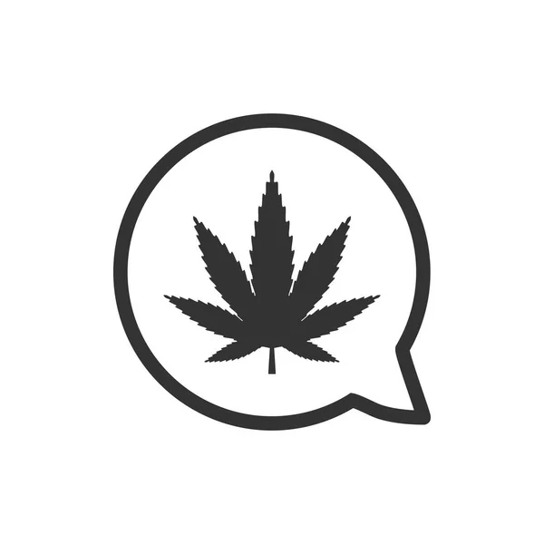 ベクトル図 フラットなデザイン 大麻マリファナの葉のアイコン — ストックベクタ