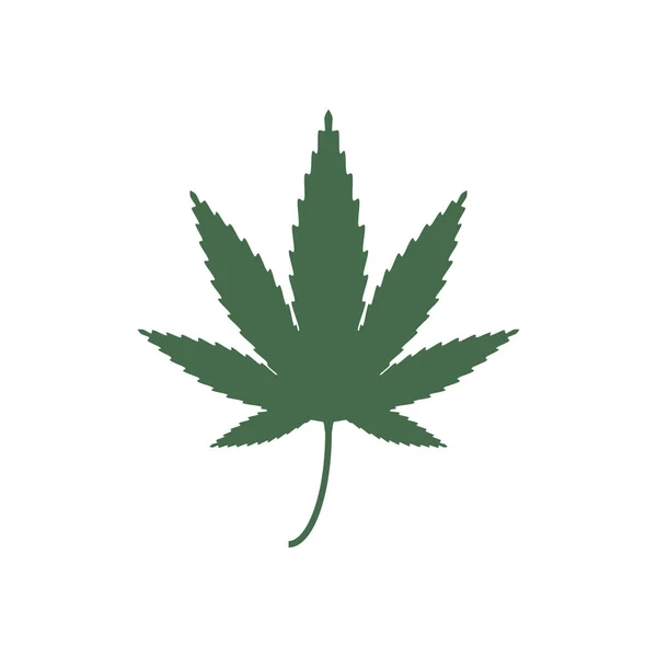 Vektoros Illusztráció Lapos Kivitel Cannabis Marihuána Levél Ikon — Stock Vector