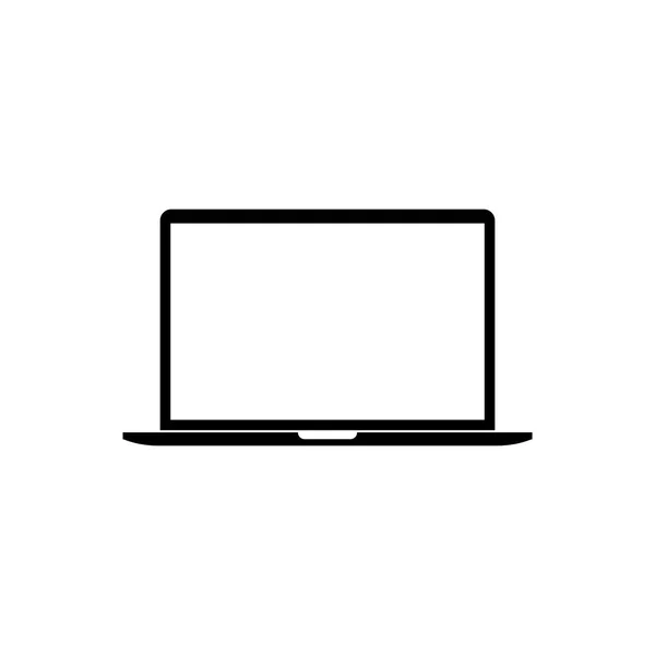 Vektorillustration Laptop Computer Ikone Flach — Stockvektor