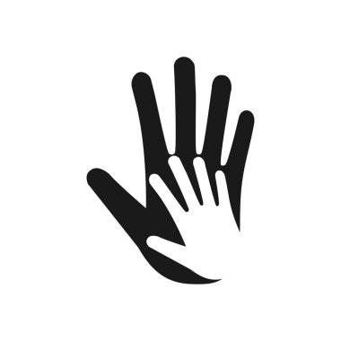 El, sadaka bakım simge vektör düz