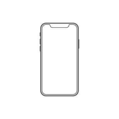 Modern smartphone simgesi. vektör çizim