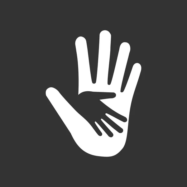 Χέρι Φιλανθρωπία Φροντίδα Εικονίδιο Διάνυσμα Επίπεδη — Διανυσματικό Αρχείο