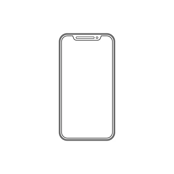 Icono de Smartphone moderno. Ilustración vectorial, diseño plano . — Vector de stock