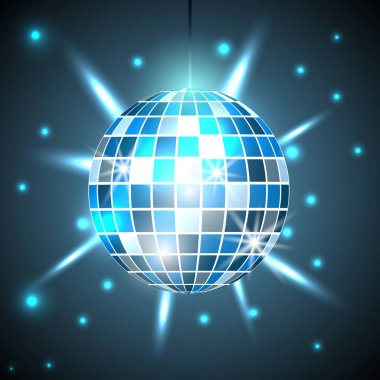 Disko topu arka plan, parti ve clubbing... Vektör çizim
