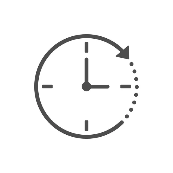 Reloj, hora, icono de alarma. Ilustración vectorial, diseño plano . — Archivo Imágenes Vectoriales