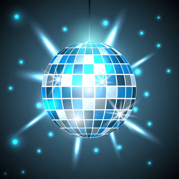 Disco bal achtergrond, partij en clubbing... Vectorillustratie — Stockvector