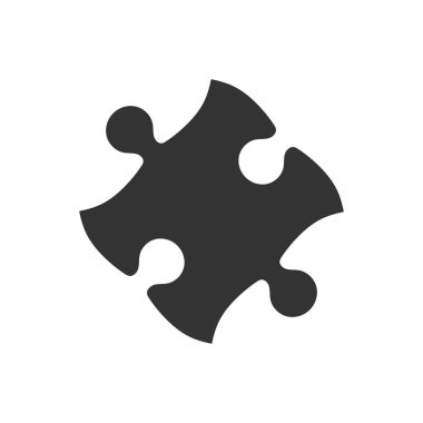 Basit bulmaca simgesi. Vektör çizim, düz tasarım.