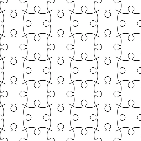 Puzzle-Vorlage. Puzzle nahtlose Muster. Vektorillustration. — Stockvektor