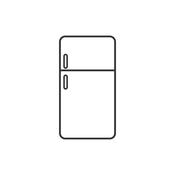 Congelador, ícone do frigorífico. Ilustração vetorial, design plano . — Vetor de Stock