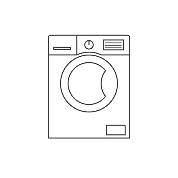 Ícone da máquina de lavar. Ilustração vetorial, design plano . — Vetor de Stock