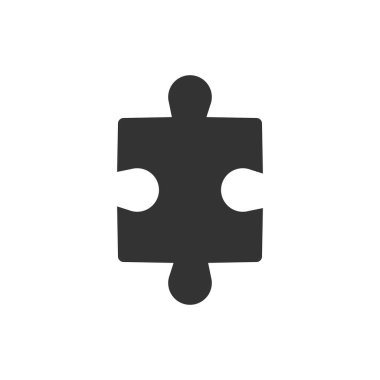 Basit bulmaca simgesi. Vektör çizim, düz tasarım.