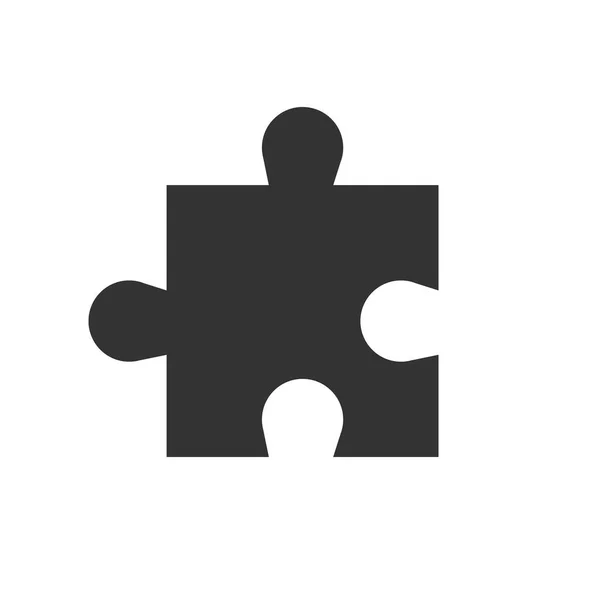 Einfaches Puzzle-Symbol. Vektorillustration, flaches Design. — Stockvektor