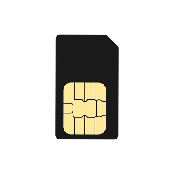 SIM card icon. Vector illustration, flat design. — Stock Vector