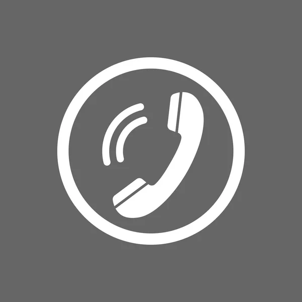 Telefonikonen, sign. Handenheten. Vektorillustration. Platt design. — Stock vektor