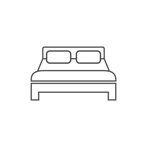 L'icône du lit. Illustration vectorielle, design plat. - Vecteur — Image vectorielle