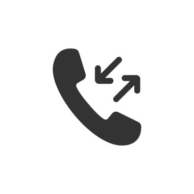 Giden ve gelen arama simge. Vektör çizim. Düz tasarım.