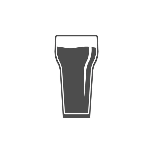 Icono de vaso de cerveza. Símbolo de copa. Ilustración vectorial. Diseño plano . — Vector de stock