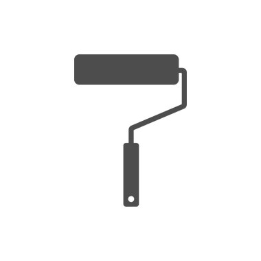 Boya silindiri simgesi. Vektör çizim, düz tasarım.