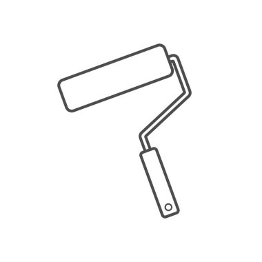 Boya silindiri simgesi. Vektör çizim, düz tasarım.