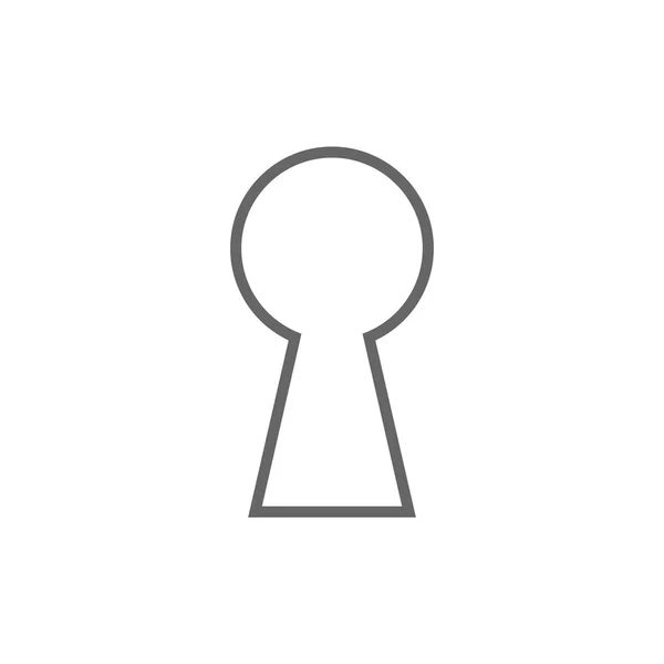 Keyhole silhouette icon. Vector illustration, flat design. — Stock Vector