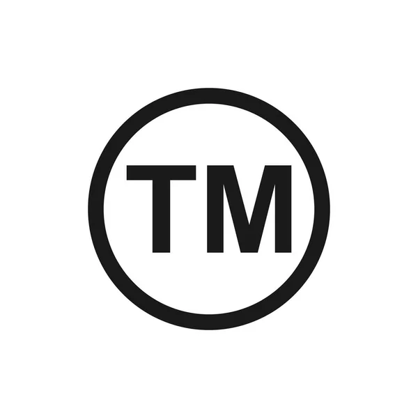Trademark symbol icon. Vector illustration, flat design. — Stock Vector