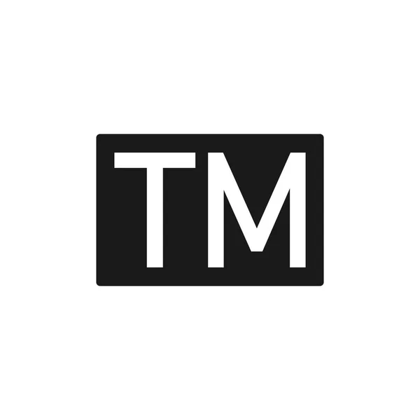 Trademark symbol icon. Vector illustration, flat design. — Stock Vector