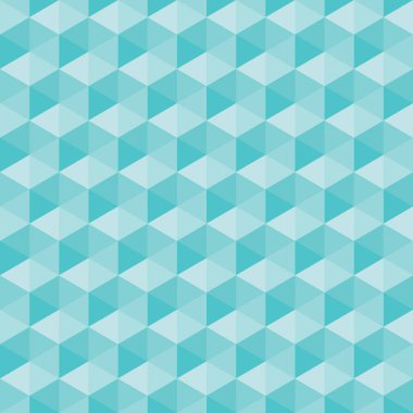 Mavi, camgöbeği üçgen, desen. Sorunsuz vektör tasarımı. Arka plan