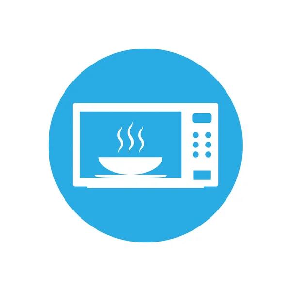 Home appliance, kitchen, microwave icon. Vector illustration, flat design. — Stock Vector