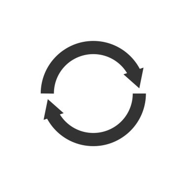 Ok, yenileme, simge güncelleştir. Vektör çizim, düz tasarım.