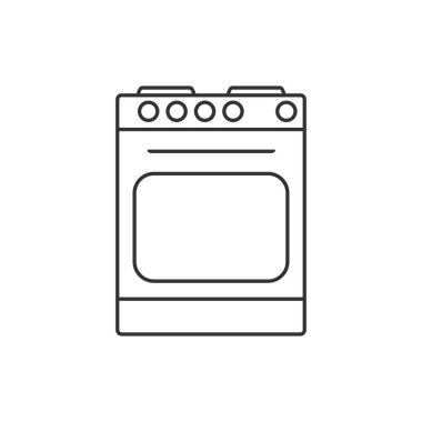 Mutfak, soba simgesi. Vektör çizim, düz tasarım.