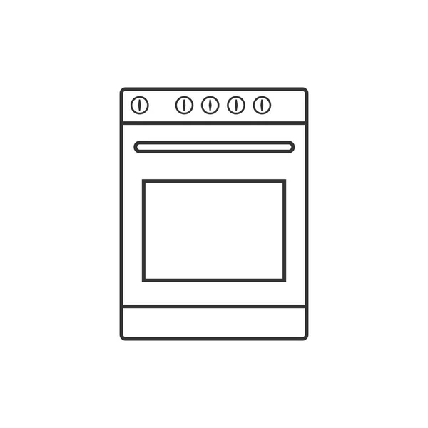 Keuken, kachel pictogram. Vectorillustratie, platte ontwerp. — Stockvector