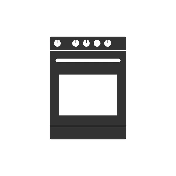 Cucina, icona stufa. Illustrazione vettoriale, design piatto . — Vettoriale Stock