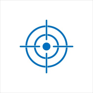 Yay, Merkezi, odak, hedef simgesini. Vektör çizim, düz tasarım.