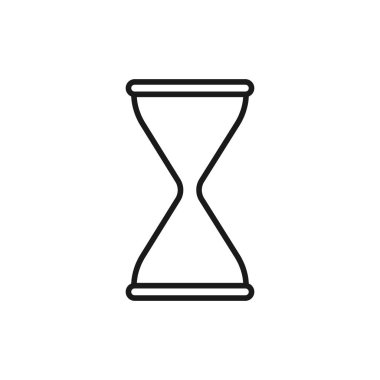 KumSaati, kum, zaman simgesi. Vektör Illustration, düz tasarım.