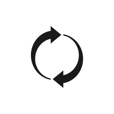 Ok, yenileme, simge güncelleştir. Vektör çizim, düz tasarım.