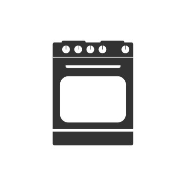 Mutfak, soba simgesi. Vektör çizim, düz tasarım.