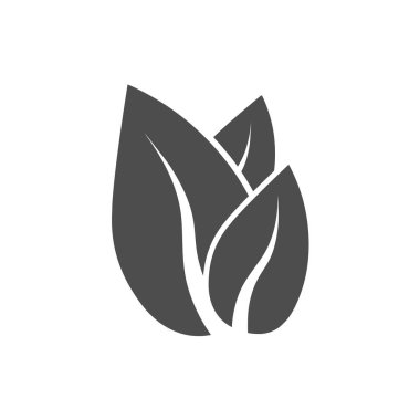 Yaprak yeşil çevre simgesi. Vektör çizim, düz tasarım.