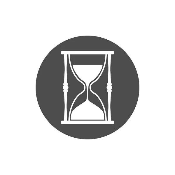 Timglas, sand, klock ikon. Vektor illustration, platt design. — Stock vektor