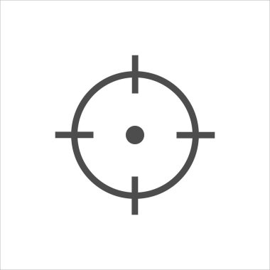 Yay, Merkezi, odak, hedef simgesini. Vektör çizim, düz tasarım.