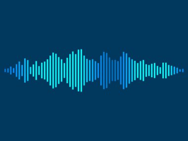 Soyut arka plan müziği ses dalgası. Vektör çizimi