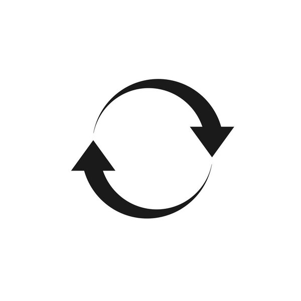 Arrow, refresh, update icon. Vector illustration, flat design.