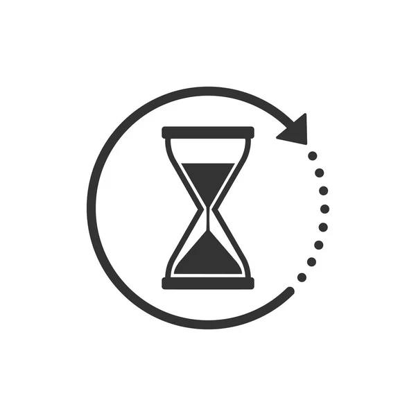 Hourglass, sand, time icon. Vector illustration, flat design. — Stock Vector