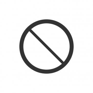 Yasak tabela yok. Vektör illüstrasyon, düz tasarım.