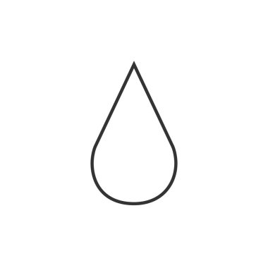 Su damlası simgesi. Vektör illüstrasyon, düz tasarım.