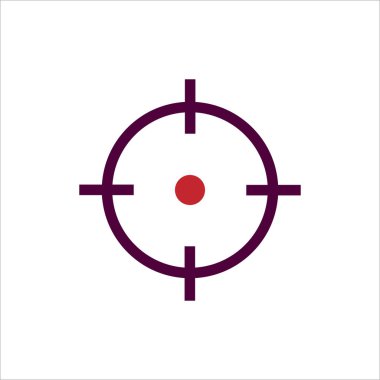 Yay, Merkezi, odak, hedef simgesini. Vektör çizim, düz tasarım.