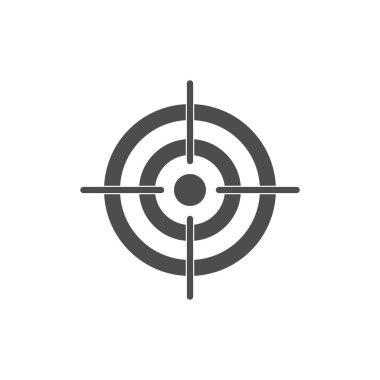 Yay, Merkezi, odak, hedef simgesini. Vektör çizim, düz tasarım.