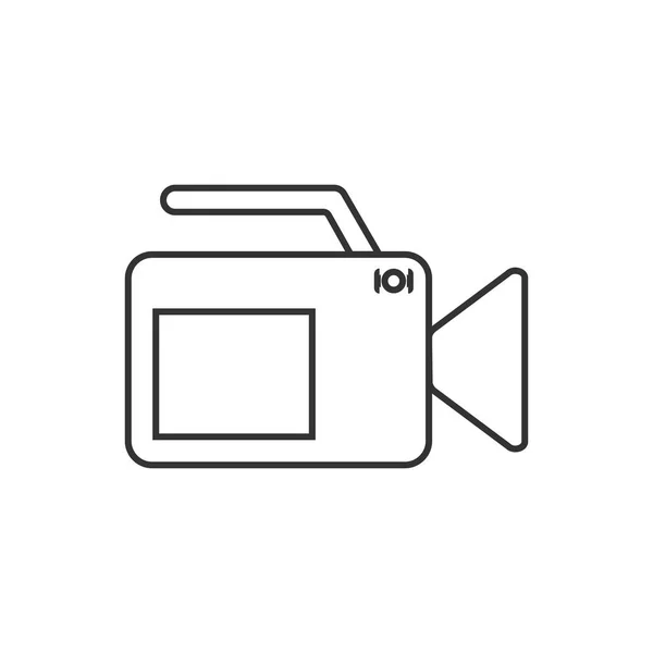 Icône caméra vidéo. Illustration vectorielle, design plat . — Image vectorielle
