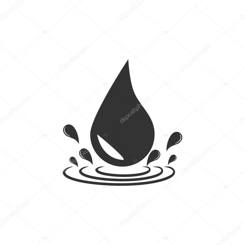 Vector illustration, flat design. Water drop icon