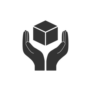 Bakım işaretiyle tut. Vektör illüstrasyon, düz tasarım.