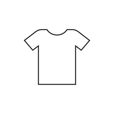 Kıyafetler, tişört simgesi. Vektör illüstrasyon, düz tasarım.